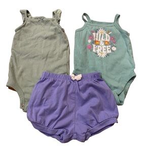 Baby Girl 12-18 m Summer 1yr Lot Clothing Tank Top Shirt Shorts Outfit 4/$20 🛑